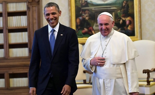 Papa encontra-se com Obama 