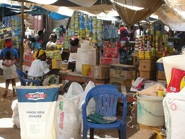 Circuito comercial angolano com preços estáveis