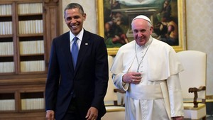 Papa encontra-se com Obama 