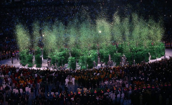 Foram momentos marcantes da cerimónia de abertura dos Jogos Olímpicos