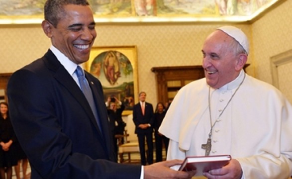 Barak Obama recebido pelo papa Francisco 