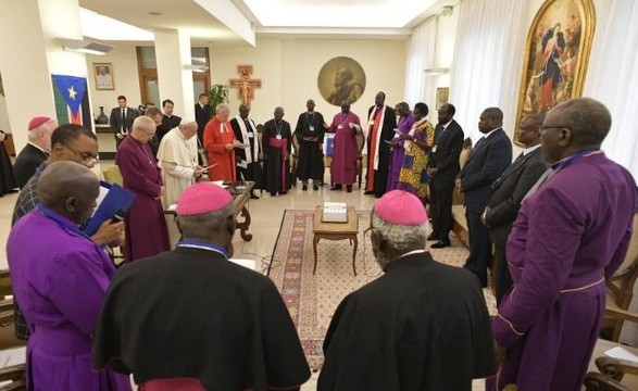 Papa, Welby e Chalmers expressam proximidade aos esforços de paz no Sudão do Sul