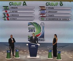 Brasil enfrentará Japão, México e Itália na Copa das Confederações
