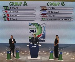 Brasil enfrentará Japão, México e Itália na Copa das Confederações