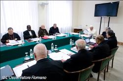 Conselho dos Cardeais reunido com o Papa
