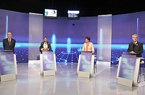Ataques marcam primeiro debate televisivo dos candidatos a presidência no Brasil 