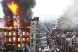 Incêndio fez desabar três edifícios em Nova Iorque