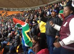 Homenagens a Mandela no estádio Soccer City em Joanesburgo