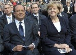 Merkel e Hollande celebram aliança apesar da crise do euro