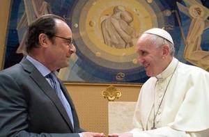  Papa recebeu presidente francês num encontro marcado pelo recente assassinato do padre Jacques Hamel