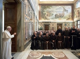 Papa agradece Franciscanos pelo que fazem em favor dos pobres e desfavorecidos do mundo
