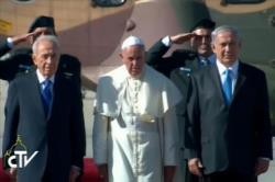 Papa Francisco chegou em Israel