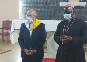 Cardeal Tolentino já em Benguela na celebração do jubileu dos 50 anos da diocese